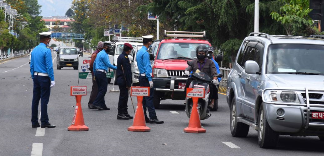 Police enforce lockdown in Kathmandu (Photo Feature)