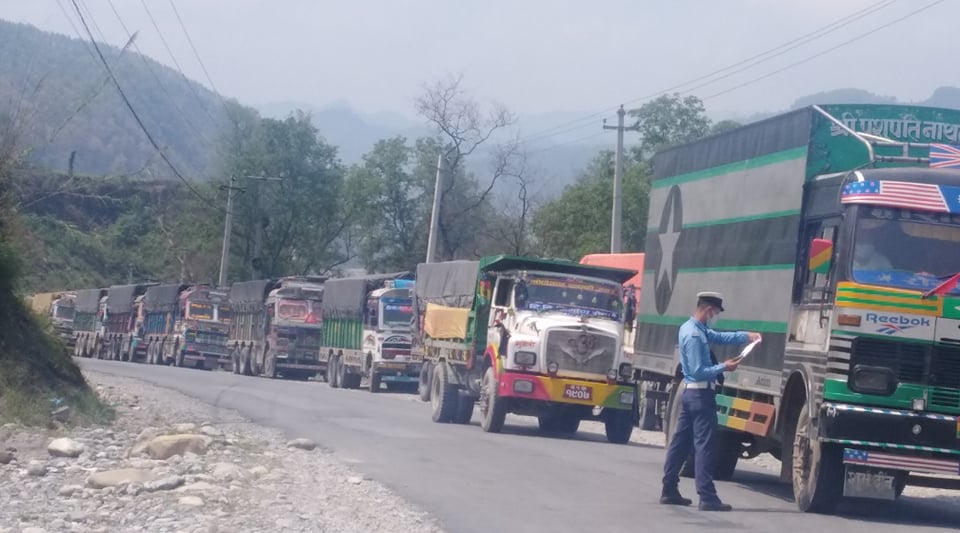 60-vehicles-held-for-defying-prohibitory-order-at-east-entry-point-of-pokhara-photo-feature