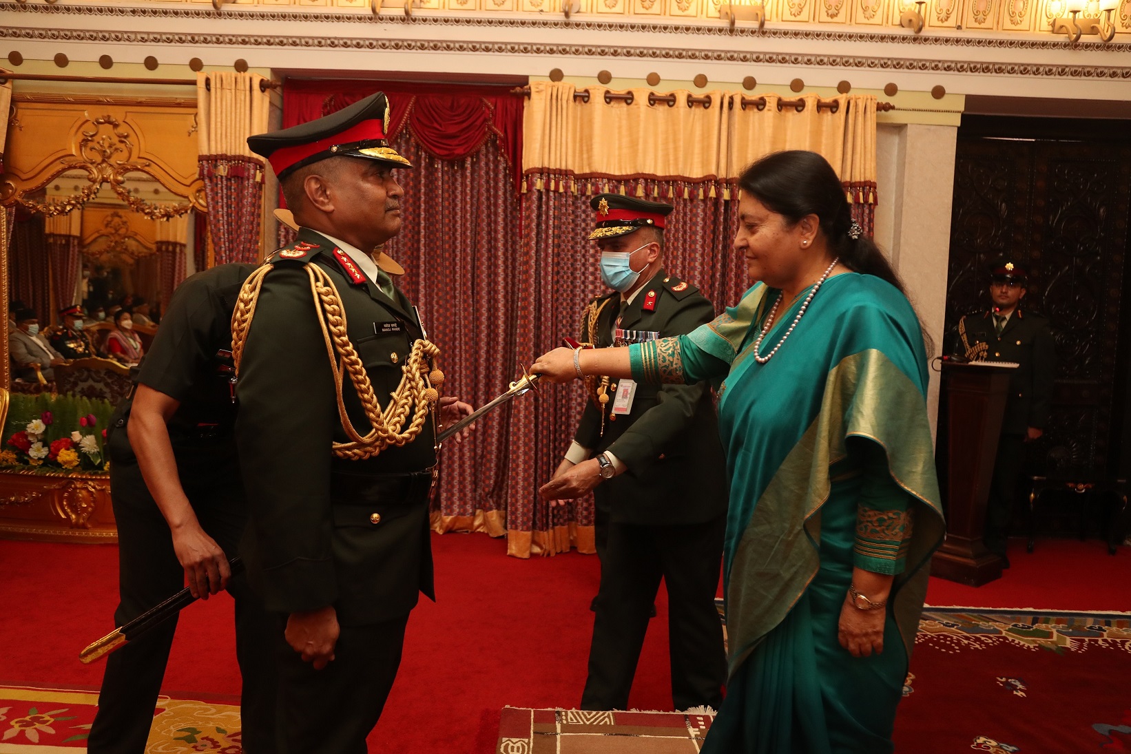 President Bhandari Conferes Indian Army Chief Pande The Rank Of ...