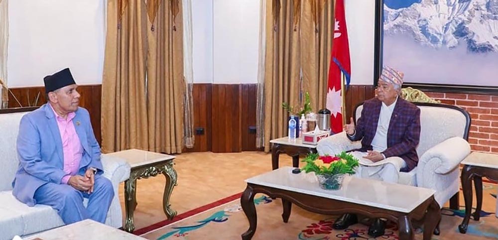 NA Chair Dahal calls on President Paudel