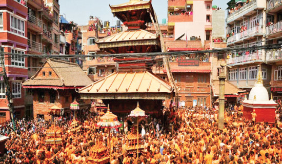 Sindoor Jatra celebrated in Madhyapur Thimi