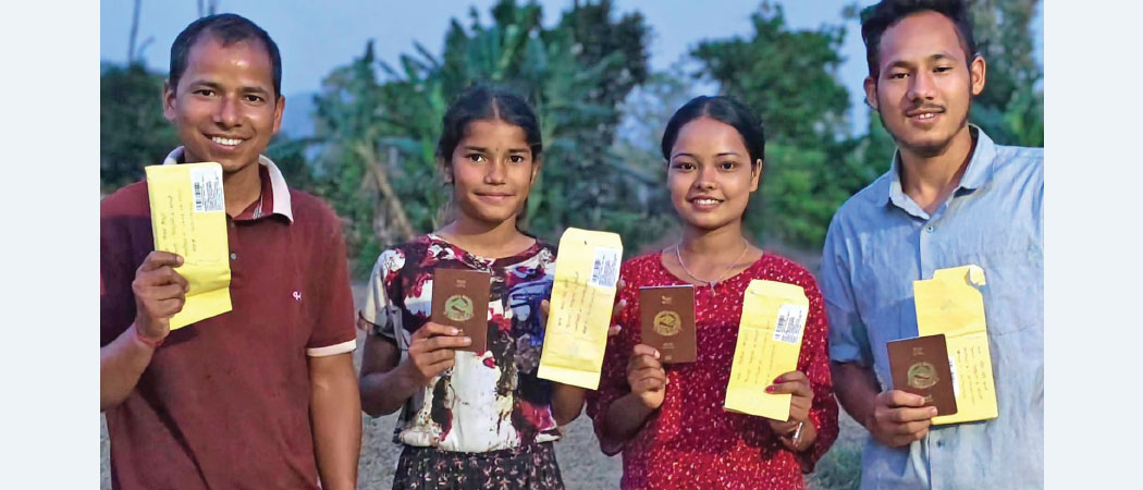 Residents in remote Dadeldhura receive passports at their doorsteps