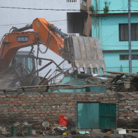 Screening of landless squatters in progress at Dasharath Stadium: Four families relocated to Kirtipur