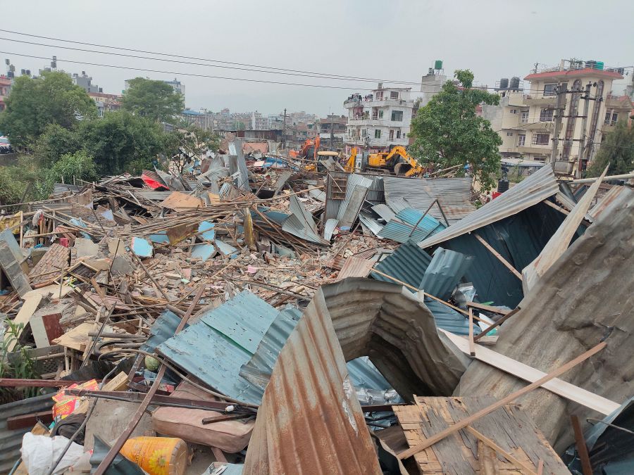 Squatters' settlement in Gairigaun vacated