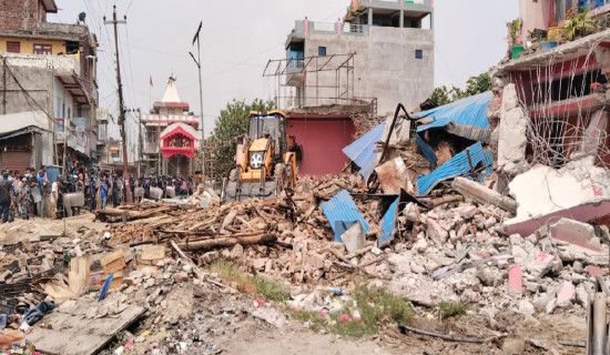 Dhalkebar Chowk road encroachment cleared