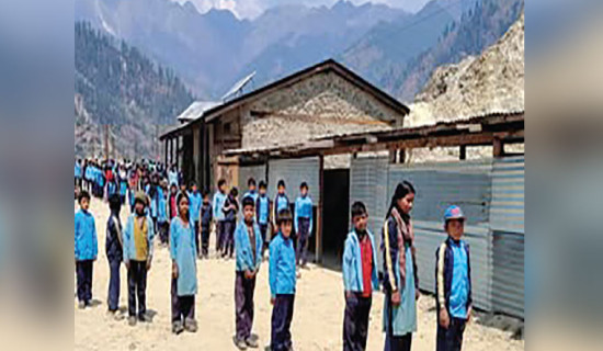 Humla students endure classes in makeshift structures