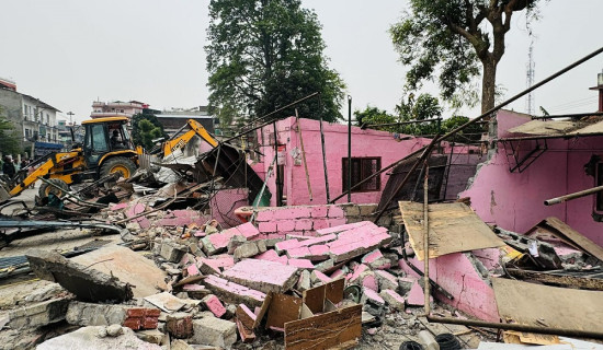Removal of illegal structures begins in Butwal City too