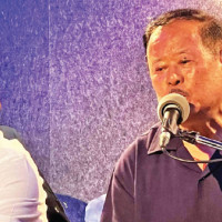 Earthquake and Gen Z uprising on canvas