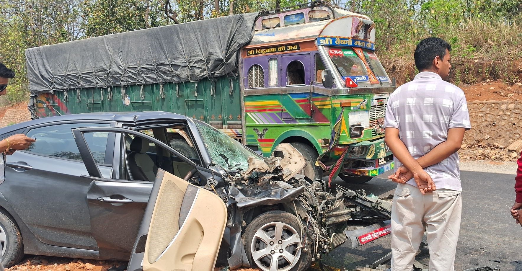 Car driver killed in car-truck collision