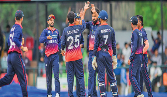 Nepal edge UAE in rain-hit thriller as Airee’s strikes century