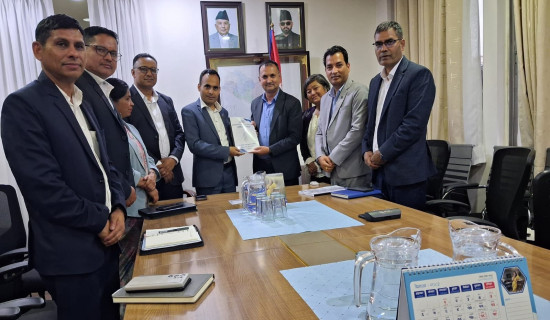 PSB submits its first annual report to Minister Dr Timilsina
