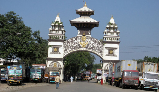 1400 plus goods-laden trucks stuck as customs clearance halts in Birgunj
