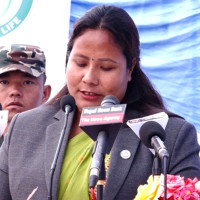 Village girls learn pad-making skill