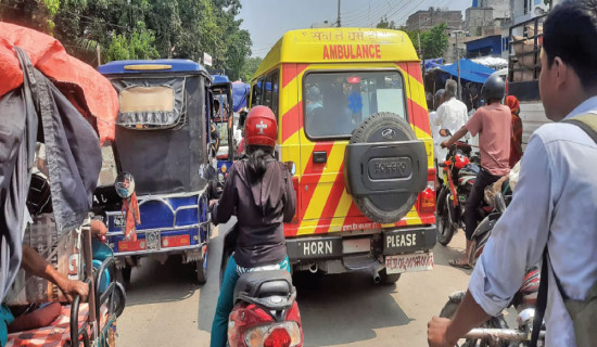 Rajbiraj streets clogged by traffic chaos