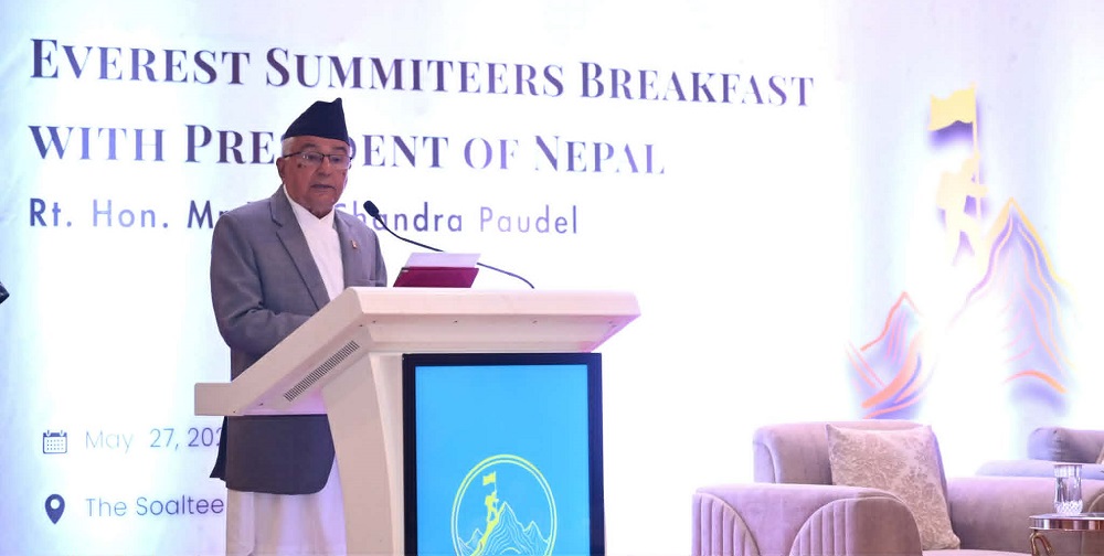 Conservation of mountain environment is need of the day: President Paudel