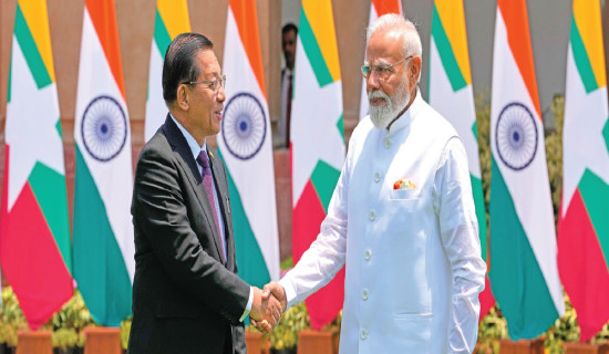 Modi meets Myanmar's president