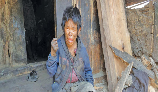 62-year-old woman living without citizenship in Mugu