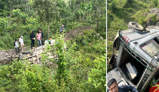 Nine injured in Panchthar road mishap
