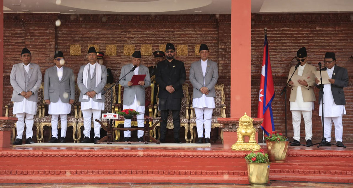 Pun inducted as Innovation Minister, Gurung as Home Minister