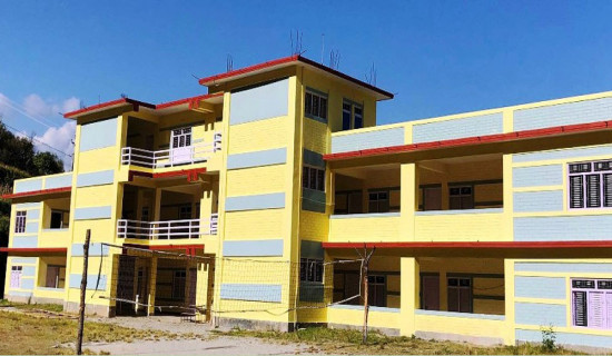 School building constructed  with donated funds