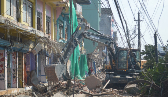 Demolition of illegal structures in Narayangadh (Photo Feature)
