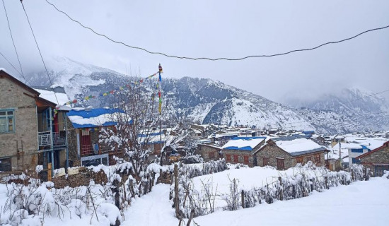 In pictures: Heavy snowfall in Humla