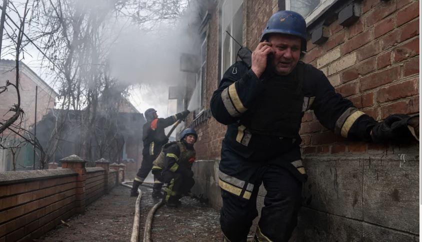 Ukrainian Firefighters On Risky Mission To Save Lives, Homes