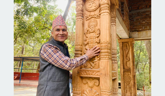 Bhim Bahadur preserving legacy of wood work and carvings