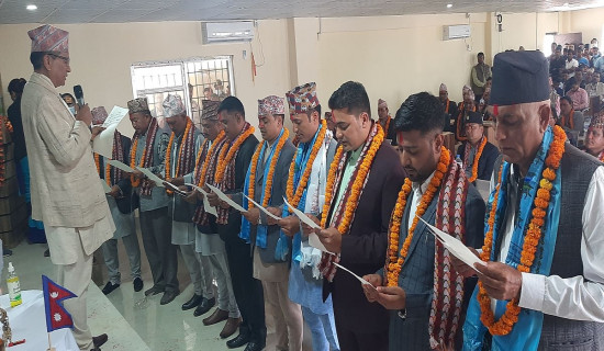 Newly elected local level members in Gulmi sworn-in