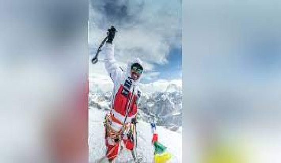 President Paudel congratulates first above-knee double amputee Everest summiteer Hari Buda Magar