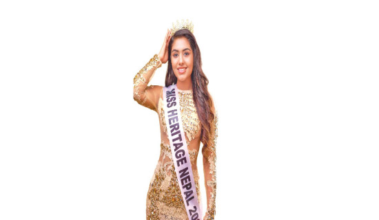 Muna Rijal representing Nepal  at Miss Heritage Global