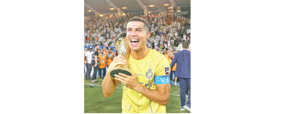 Cristiano Ronaldo scores twice to win 1st title with Saudi Arabian club Al  Nassr