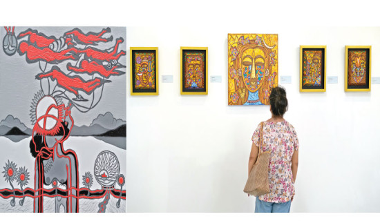 Artworks of Nepali, Indian artists showcased