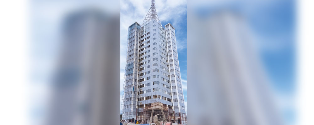 View tower in Damak in final stage of construction