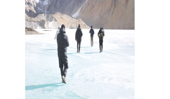 Myagdi’s Panchakunda Lake freezes