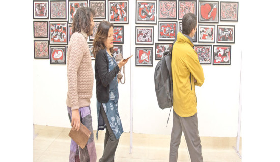Puran Khadka resurrects with exhibition of his artworks