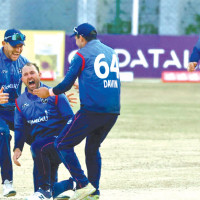 Nepal playing its second match against Canada