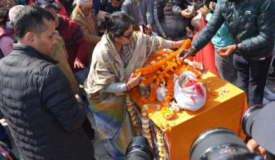 Mortal remains of Acharya at NAMUDA for last tributes
