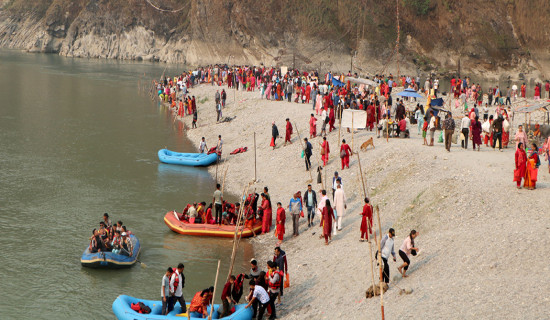 Influx of devotees at Devghat