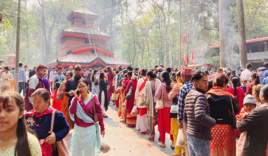 Chaite Dashain celebration at Baglung Kalika temple