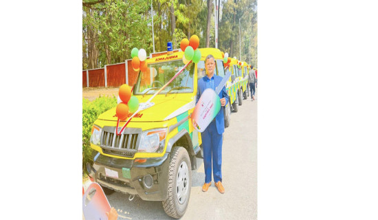 Indian Embassy provides bus and ambulance to Changkheli Rural Municipality