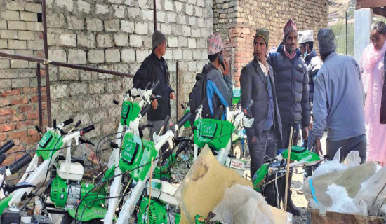 Mini-tillers distributed to  61 farmers in Jumla
