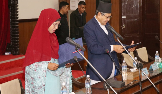 Lawmaker Khan sworn in