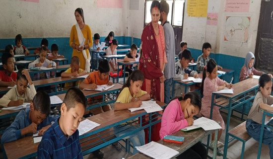 Myagdi school conducts entrance  exams to admit new students