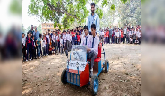 Two students in Dhading build an electric car
