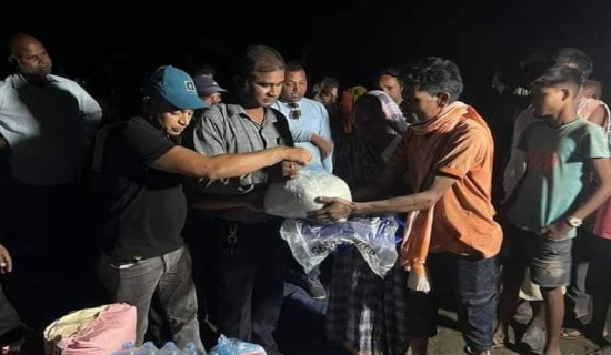 Relief distributed to fire victims of Sunsari, Saptari