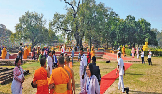 Number of tourists coming to Lumbini by land growing