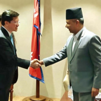 PM Prachanda and former PM Khanal meet