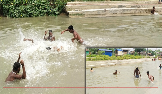 In pictures: Canal swimming to beat Summer heat