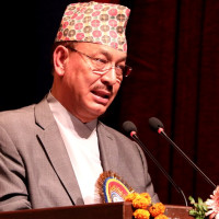 President- elect Paudel garlands statue of Pushpa Lal Shrestha